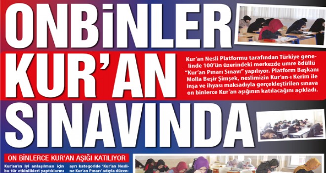 Onbinler Kur'an Sınavında