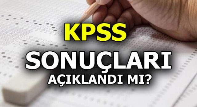 2020 KPSS sonuçları açıklandı