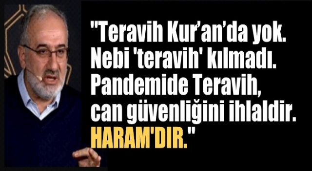 Mustafa İslamoğlu'ndan skandal Teravih Namazı açıklaması