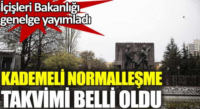 Kademeli Normalleşme Tedbirleri belli oldu