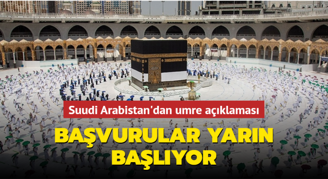 Umre ziyaretleri için başvurular yarın başlıyor