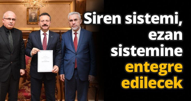 Siren ve Ezan Sistemi Birleşiyor