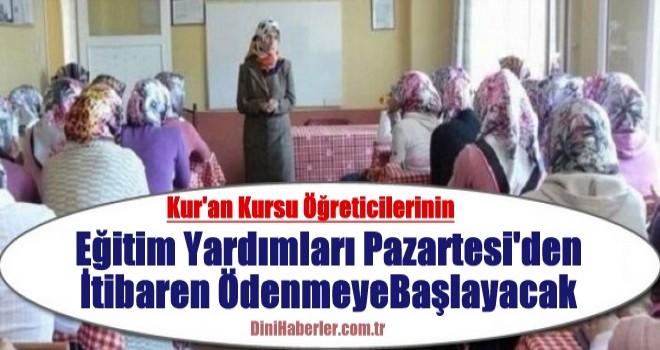 Eğitim Yardımları Pazartesi'den İtibaren ÖdenmeyeBaşlayacak