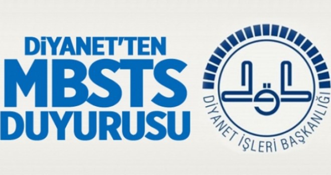 Diyanet'ten 2019 MBSTS Duyurusu