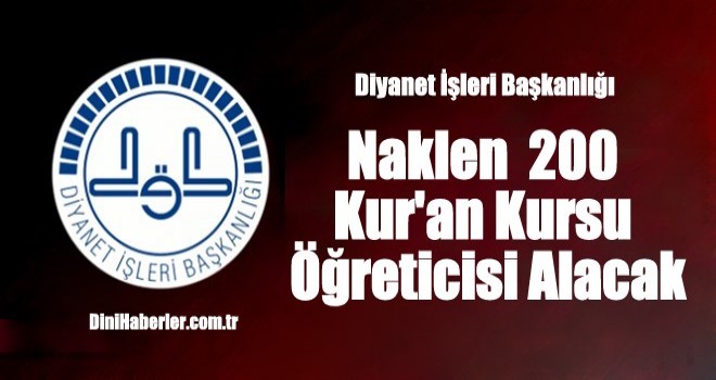 Diyanet Kur'an Kursu Öğreticisi Alım İlanı