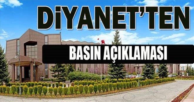 Diyanet Basın Açıklaması