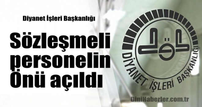 Sözleşmeli personelin önü açıldı