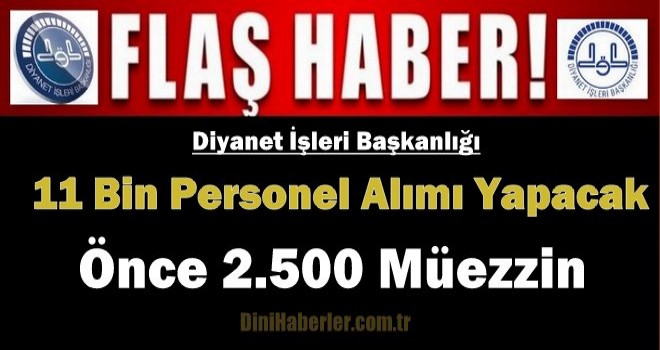 Diyanet 2.500 Personel Alımı Yapacak