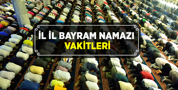 2016 Kurban Bayramı Namaz Saatleri