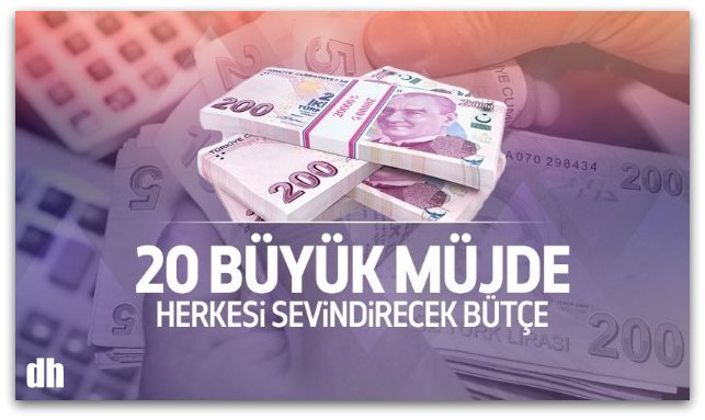 2017 bütçesinde 20 müjde