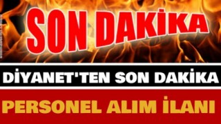 Diyanet'ten personel alım duyurusu