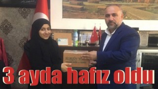 3 ayda hafız oldu