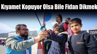 Kıyamet kopuyor olsa bile fidan dikmek.