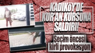 Kadıköy'de Kur'an kursunun camını tekmeleyip kırdı