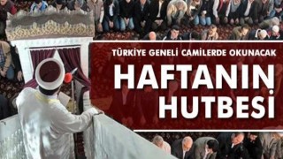 20.12.20224 Tarihli Cuma Hutbesi