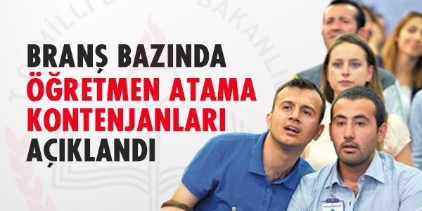 30 Bin Öğretmen Atamasına İlişkin Branş Dağılımını Açıklandı