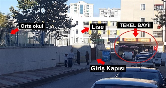 Okula 50 metre mesafede alkol satan tekel bayiileri kapatılamıyor