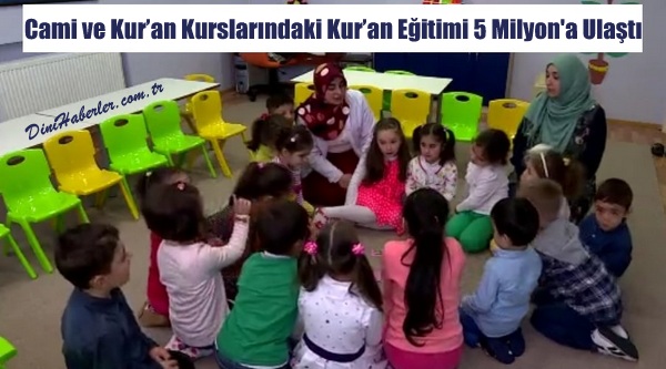 5 yılda 4 milyon kişiye Kur’an-ı Kerim eğitimi verildi