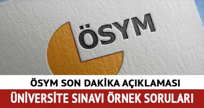 YKS örnek soru kitapçığı yayımlandı