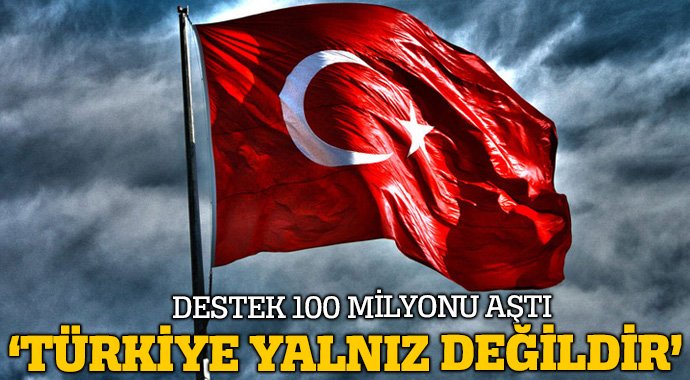 Arapça \'Türkiye\' etiketine destek 100 milyonu aştı