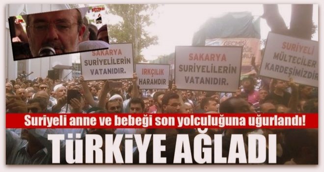 Suriyeli anne ve bebeğine veda…