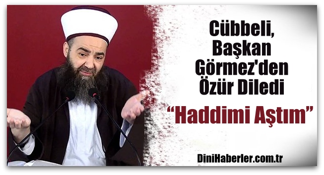 Cübbeli, Görmez\'den Özür Diledi. Haddimi Aştım