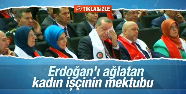 Cumhurbaşkanı Erdoğan gözyaşlarını tutamadı