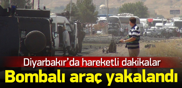 Diyarbakır\'da bomba yüklü araç yakalandı