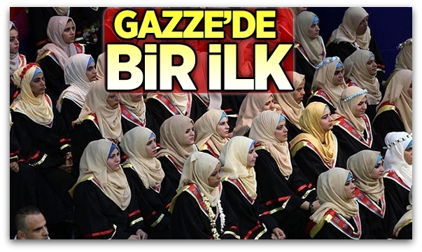 Gazze\'de işitme engellilerin ilk üniversite mezuniyeti