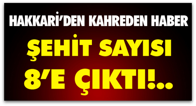 Hakkari\'den acı haber, 3 asker daha şehit oldu!