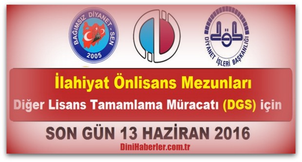 İlahiyat Önlisans Mezunları, Lisans Tamamlama için Müracaatları Yarın Son Gün