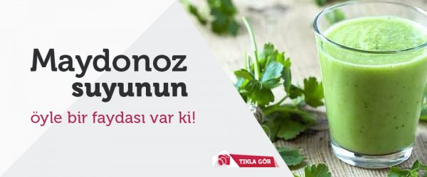 Maydonoz suyunun öyle bir faydası var ki!