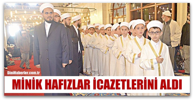 Minik hafızlar icazetlerini aldı