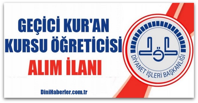 Müftülük 160 Kur\'an Kursu Öğreticisi Alacak