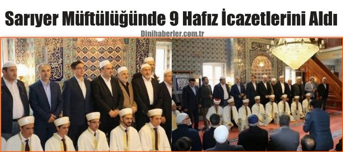 Sarıyer\'de Kur\'an Ziyafetiyle 9 Hafız İcazetlerini Aldı