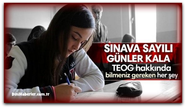 TEOG sınavına sayılı gün