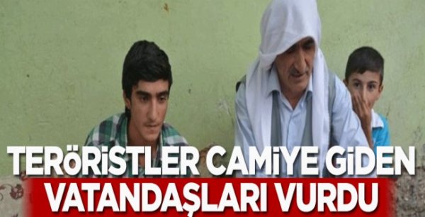 Teröristler camiye giden vatandaşları vurdu!