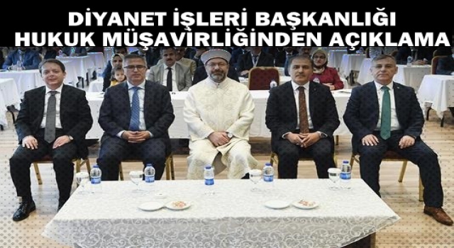 Diyanet Hukuk Müşavirinden Ankara Bürosuna Cevap
