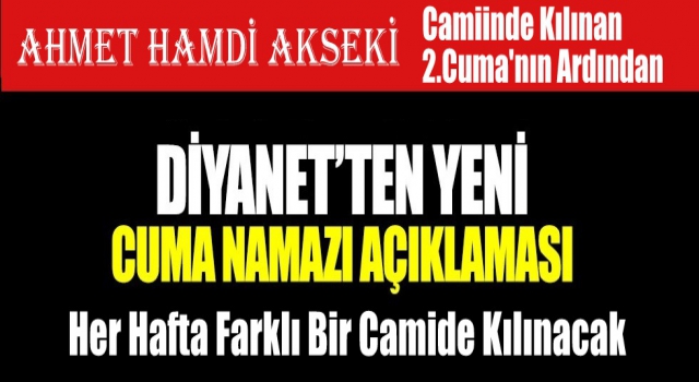 Diyanet'ten Cuma Namazı Açıklaması