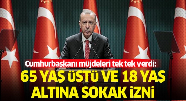 Cumhurbaşkanı Erdoğan müjdeleri tek tek verdi