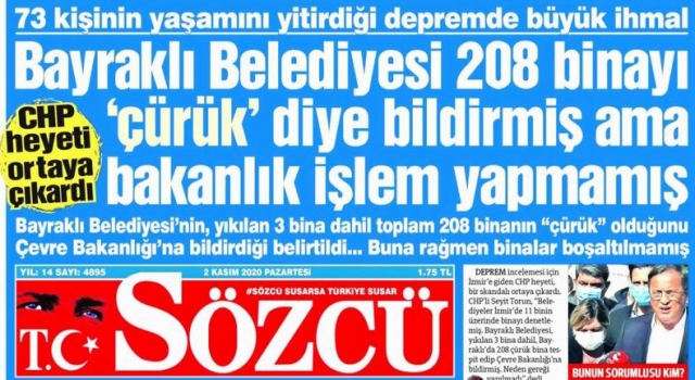 Sözcü’den hedef saptırmalı manşet