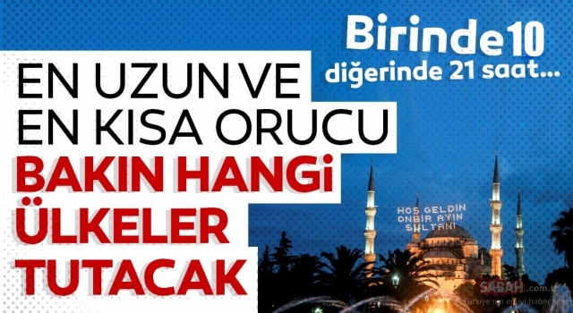 Dünyadaki en kısa ve en uzun oruç saatleri
