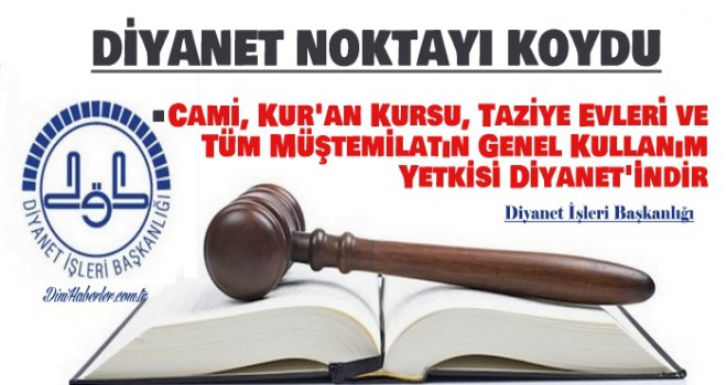 Taziye Evlerin Genel Kullanım Yetkisi Diyanet'indir