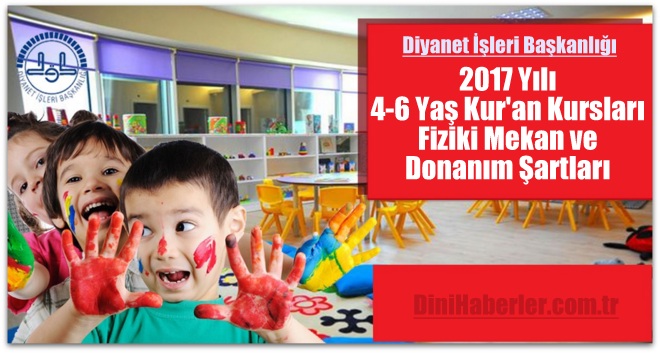 4-6 Yaş Kur'an Kursları Fiziki Mekan ve Donanım Şartları