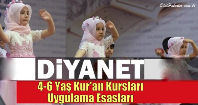 4-6 Yaş Kur'an Kursları Uygulama Esasları