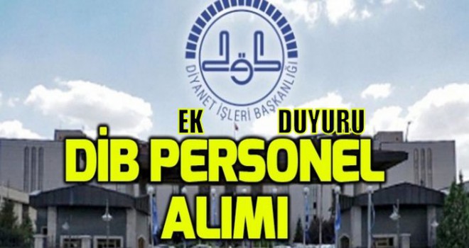 Diyanet Personel Alımı Ek Duyuru