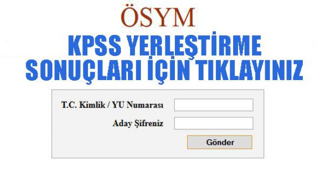 KPSS yerleştirme sonuçları açıklandı