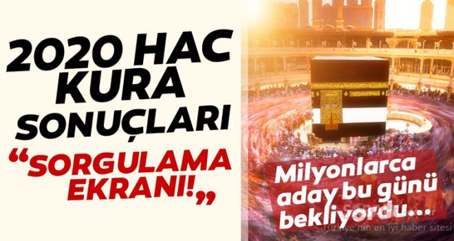 Diyanet Hac kura sonuçları 2020 sorgulama