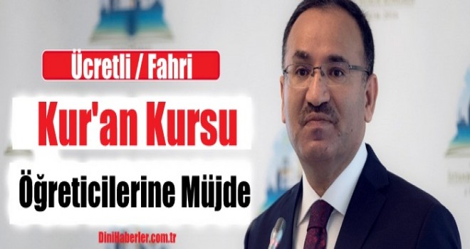 Fahri/Ücretli Kur'an Kursu Öğreticilerine Müjde