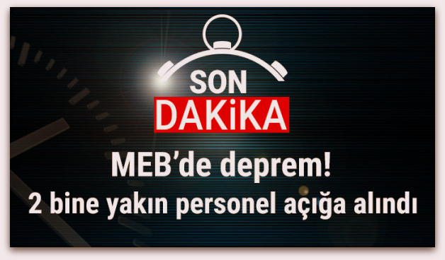 2 bine yakın personel açığa alındı